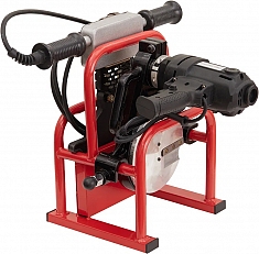 Нагреватель и торцеватель в боксе гидравлического стыкового сварочного аппарата для пэ труб Gas Fusion Red-160