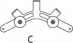 Сегмент C роторного трубореза для ПВХ труб Reed In-Line Rotary Pipe Cutter PLAS4