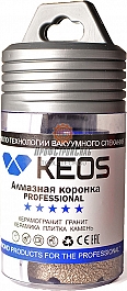 Упаковка коронок алмазных по керамограниту Keos Professional Vacuum Brazed M14 55 мм